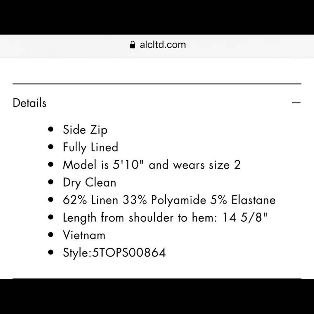 ALC cropped top - Picture 2 of 4
